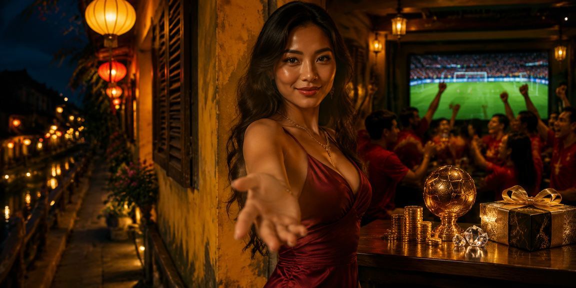 Cô gái Hội An trang phục truyền thống trải nghiệm dịch vụ cá cược casino trực tuyến